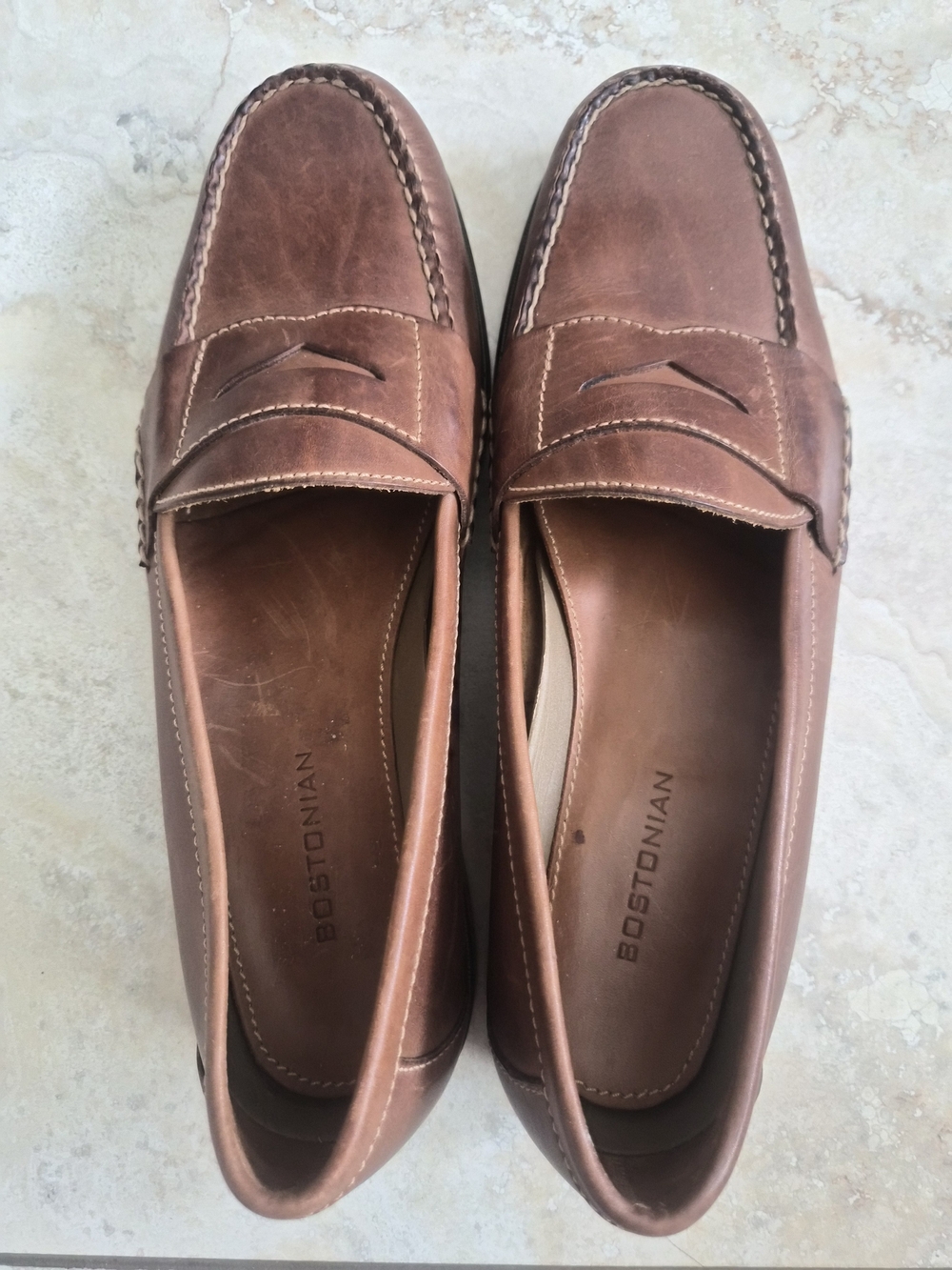 Bostonian Men’s Brown Leather Penny Loafers 11.5
